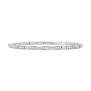 DEMEGLIO 18K Yellow Gold Diamond Cluster Station Stretch Bracelet